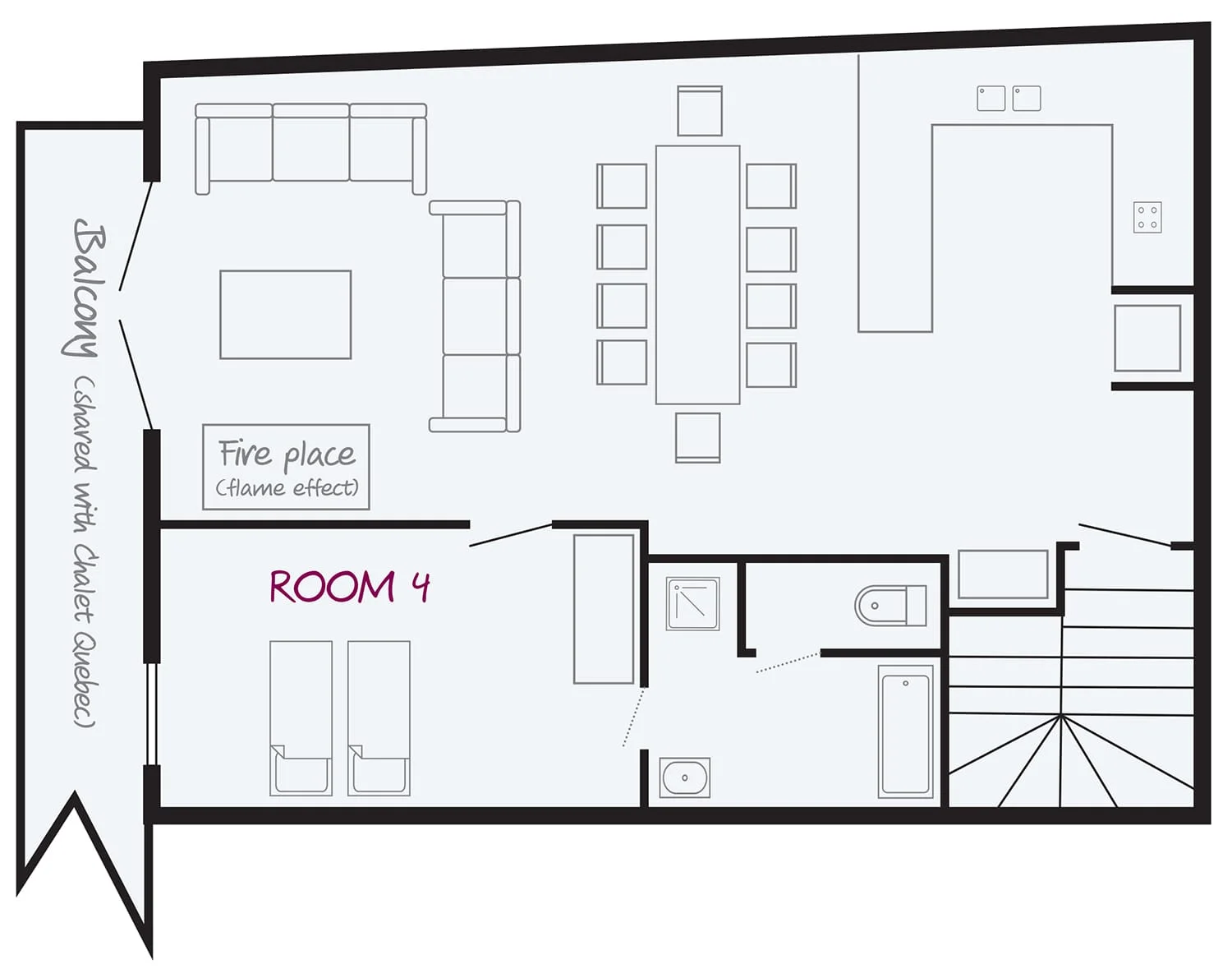 CHALET ONTARIO FIRST FLOOR